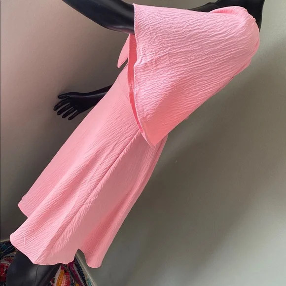 Pink Flutter Sleeve Dress NWTs - Picture 6 of 13